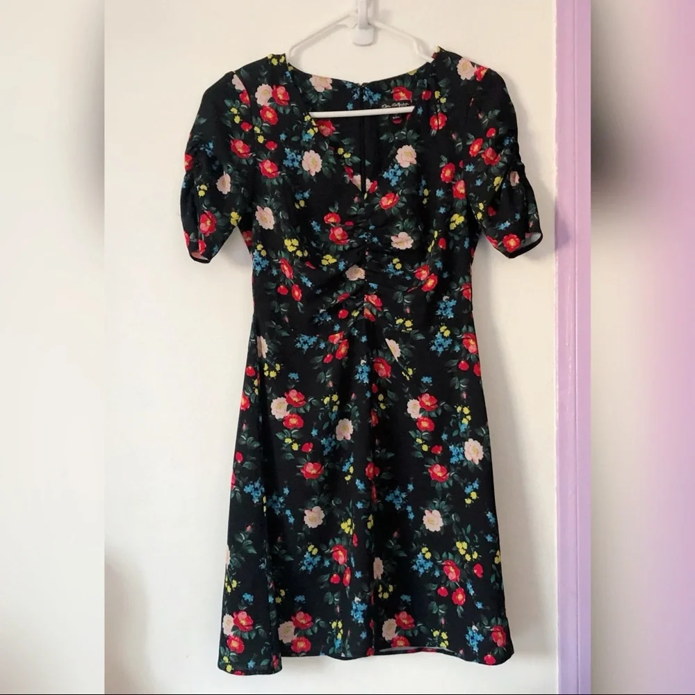 miss selfridge ⋆ ruched floral dress